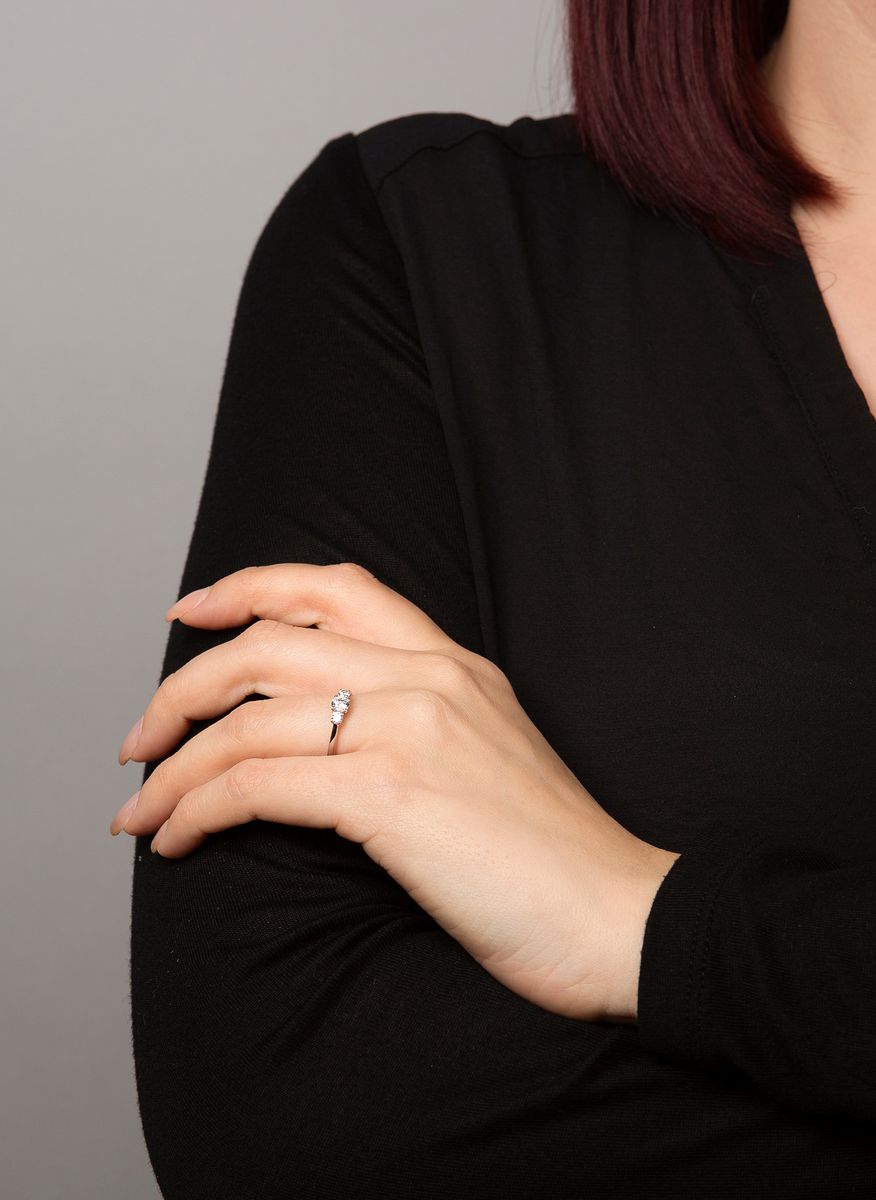 Gullhringur 14k með 0.31ct demöntum