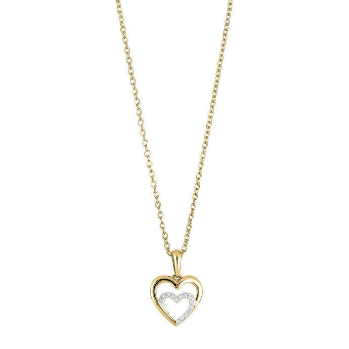 Gullhálsmen 14k með 0.01ct demöntum