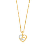 NORDAHL Heart 14kt gullhálsmen með 0.025ct demöntum ●400500
