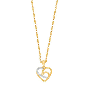 NORDAHL Heart 14kt gullhálsmen með 0.025ct demöntum ●400500