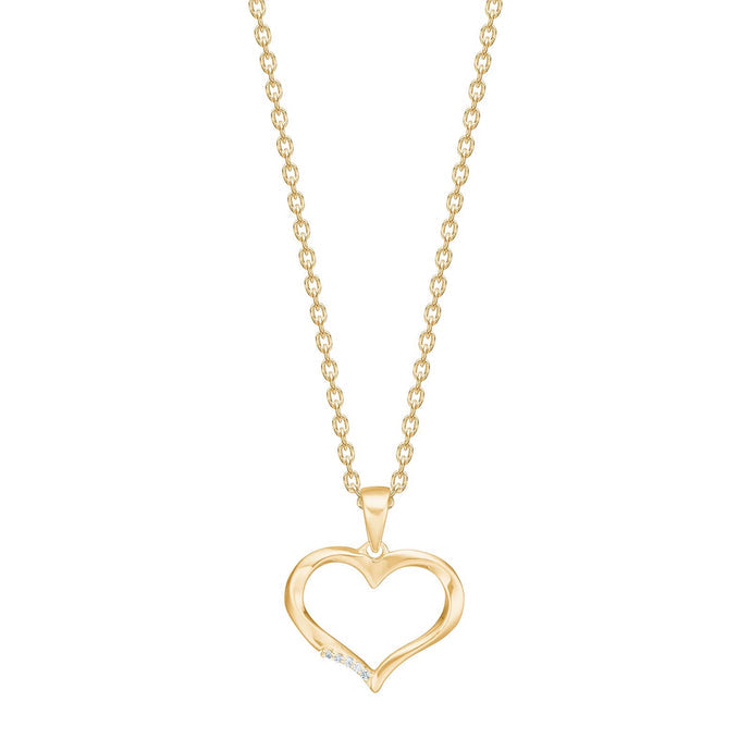 Gullhálsmen 14k með 0.006ct demöntum