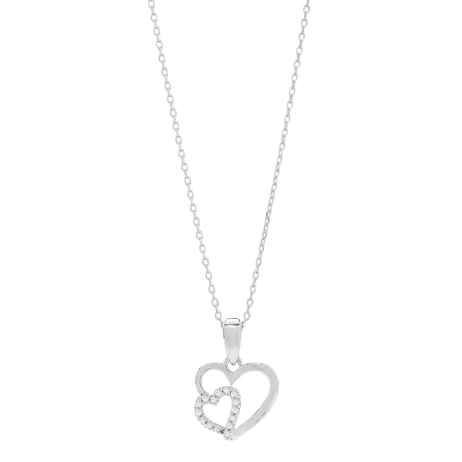 NORDAHL Heart silfurhálsmen með zirkonia •820900