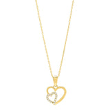 NORDAHL Heart gyllt silfurhálsmen með zirkonia ●825900