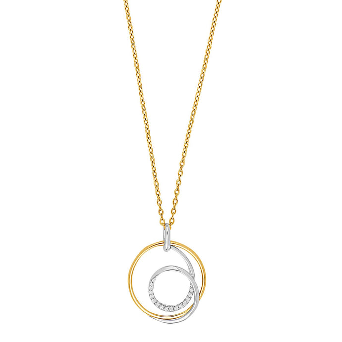 Gullhálsmen 14k með 0.05ct demöntum
