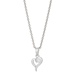NORDAHL Heart silver necklace with zirconia ●080900
