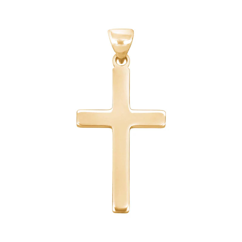 Gylltur silfurkross 14x28mm
