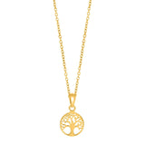 NORDAHL Tree Of Life gyllt silfurhálsmen með zirkonia ●055900