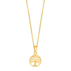 NORDAHL Tree Of Life gold-plated silver necklace with zirconia ●055900