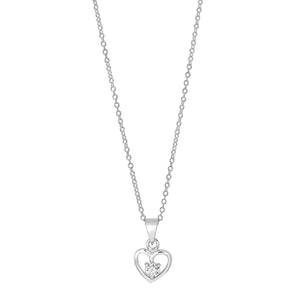 NOA KIDS Heart silfurhálsmen með zirkonia ●190900