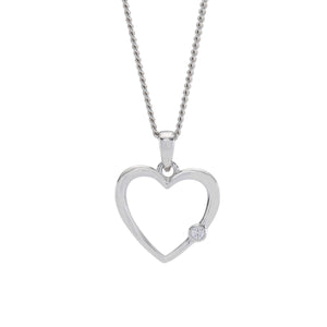 NORDAHL Heart silver necklace with zirconia ●630900