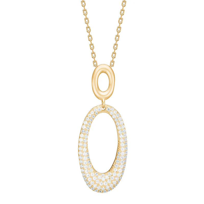 JOANLI Parisa gyllt silfurhálsmen með zirkonia