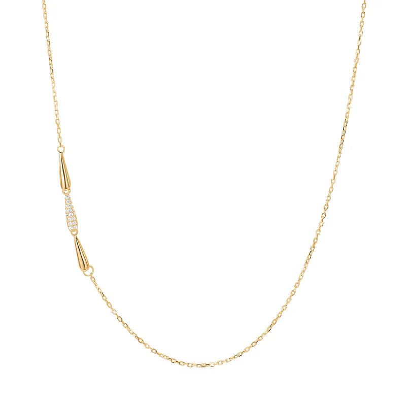 JOANLI Romy gyllt silfurhálsmen með zirkonia