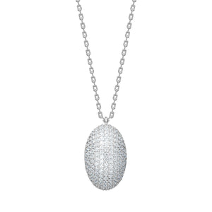 JOANLI Rebecca Large silfurhálsmen með zirkonia ●490900