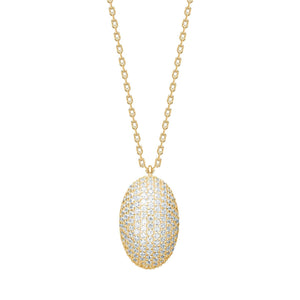 JOANLI Rebecca Large gold-plated silver necklace with zirconia ●495900