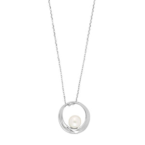 NORDAHL Pearl silfurhálsmen með ferskvatnsperlu ●090900