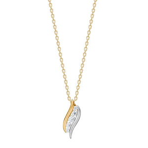 NORDAHL Bicolor 8kt gold necklace with zirconia ●610300