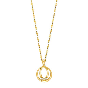 NORDAHL Gullhálsmen 14kt með 0.015ct demöntum