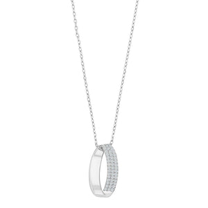 NORDAHL Pavé silver necklace with zirconia ●180900