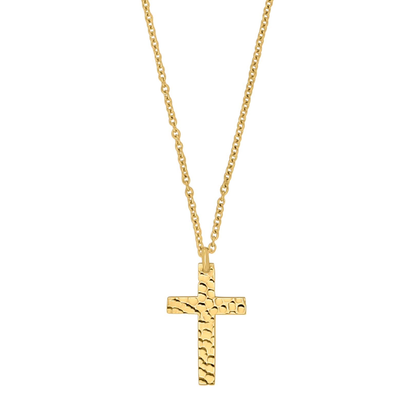 SON Stál hamraður herrakross með gyllingu