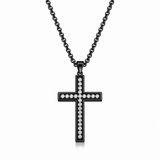 Norr & Sons Aaron black men's cross with zirconia #231