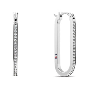 TOMMY HILFIGER Dog Tag eyrnalokkar með zirkonia 2780865