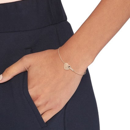 TOMMY HILFIGER rósagyllt armband með zirkonia