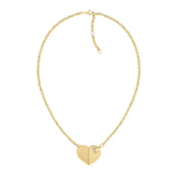 TOMMY HILFIGER Bold Hearts gyllt hálsmen með zirkonia 2780927