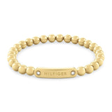 TOMMY HILFIGER Metal Beads gyllt armband með zirkonia 2780935