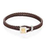 TOMMY HILFIGER Monogram brúnt leður herraarmband 2790532