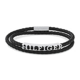 TOMMY HILFIGER Bryan svart leðurherraarmband 2790587