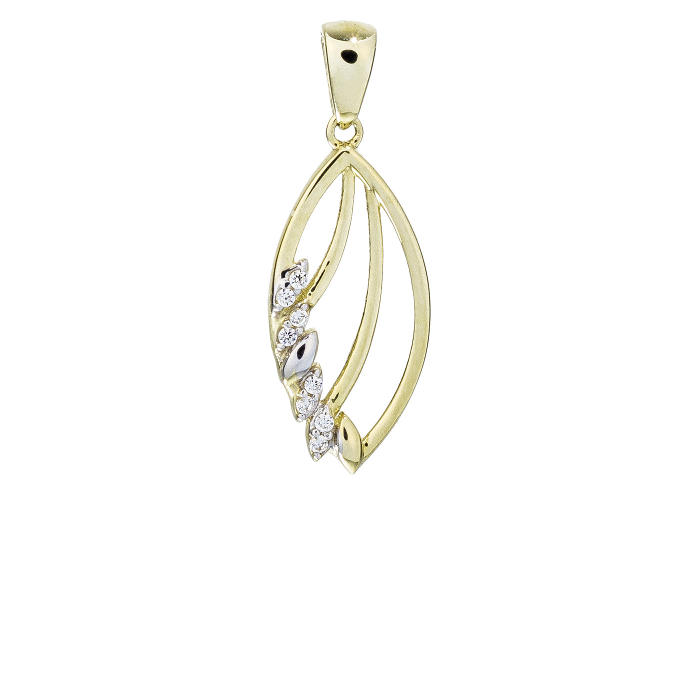 Gullhálsmen með zirkon 14k