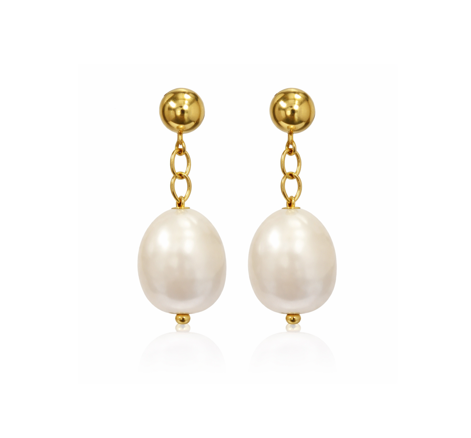 OCEANIA Petra gylltir eyrnalokkar