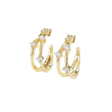ASTORÍA Clip gold-plated silver earrings