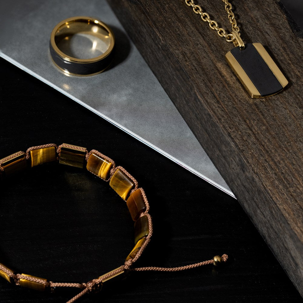 SON Carbon herrahálsmen með gyllingu ●052800