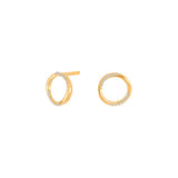 SIERSBØL Gulleyrnalokkar 14kt með 0.05ct demöntum