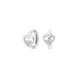NOA Kids Hearts silfureyrnalokkar með zirkonia ●980900
