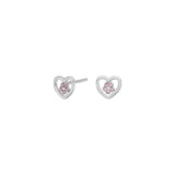 NOA Kids Hearts silfureyrnalokkar með zirkonia ●380900