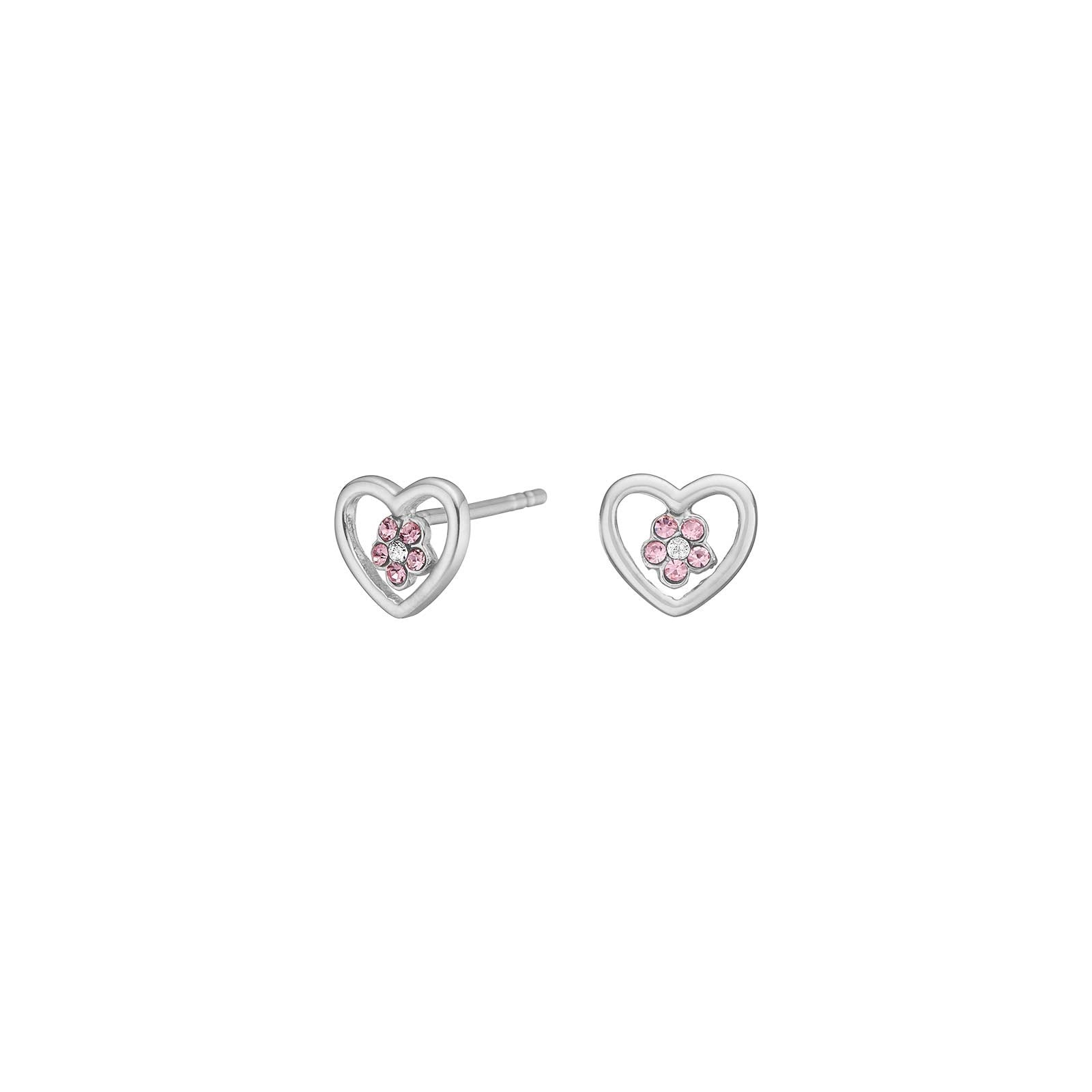 NOA Kids Hearts silfureyrnalokkar með zirkonia ●380900