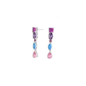 JOANLI Mette silver earrings with zircon ●970900