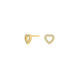 NOA KIDS Heart gylltir silfureyrnalokkar zirkonia •005900
