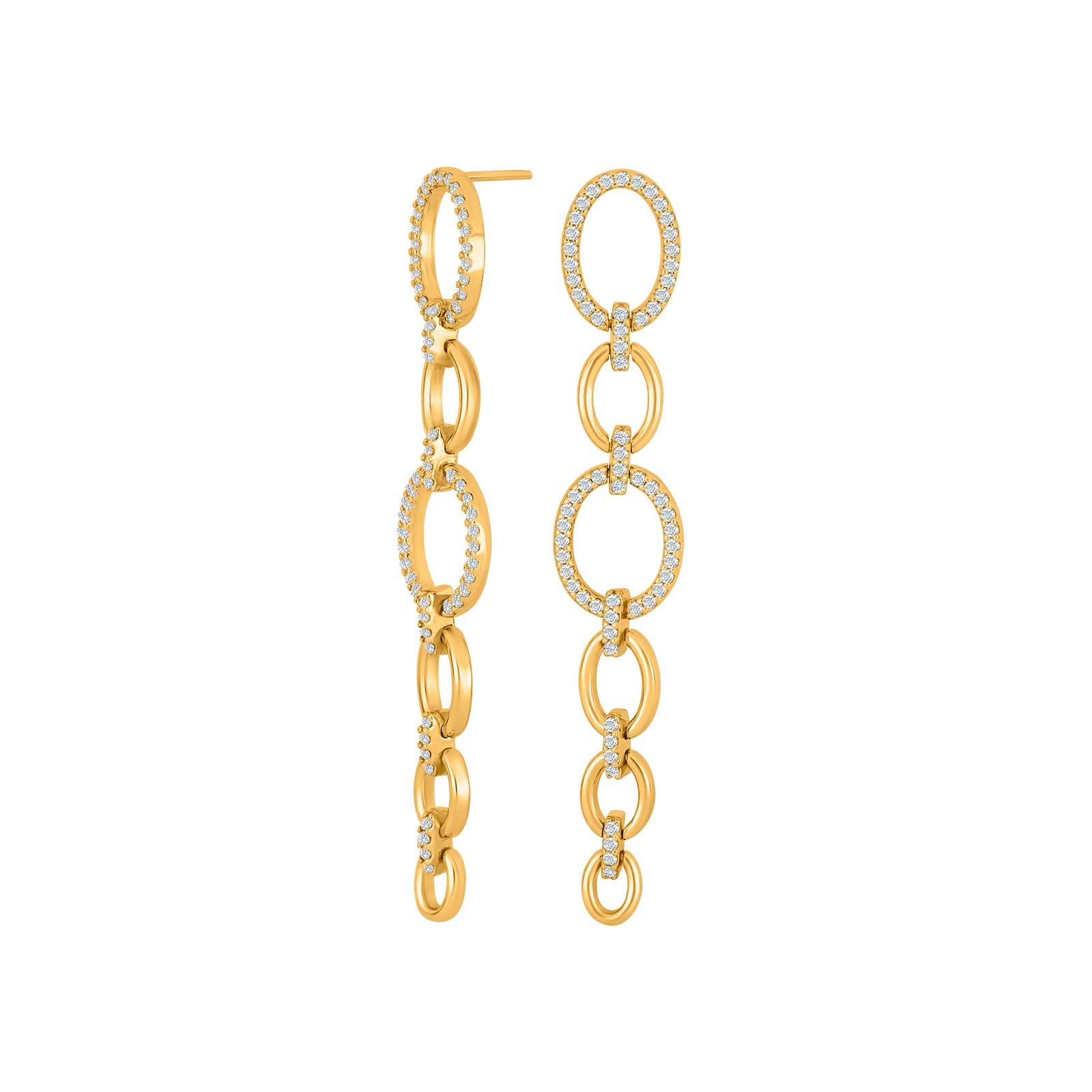 JOANLI Mimi gylltir silfureyrnalokkar með zirkonia