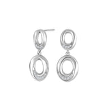 JOANLI Olga Large silver earrings with zirconia ●040900