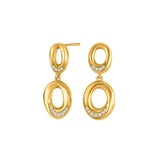JOANLI Olga Large gold-plated silver earrings with zirconia ●045900