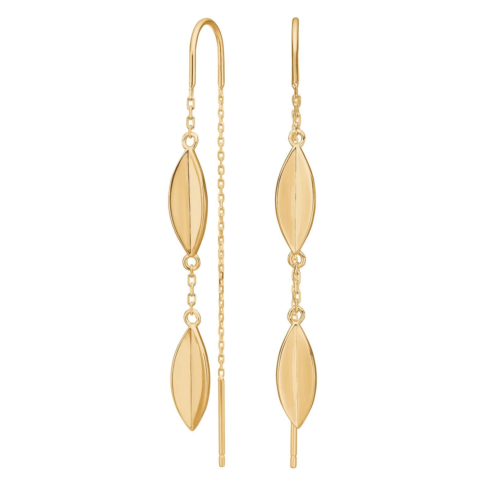 NORDAHL Leaves gylltir silfureyrnalokkar •065900