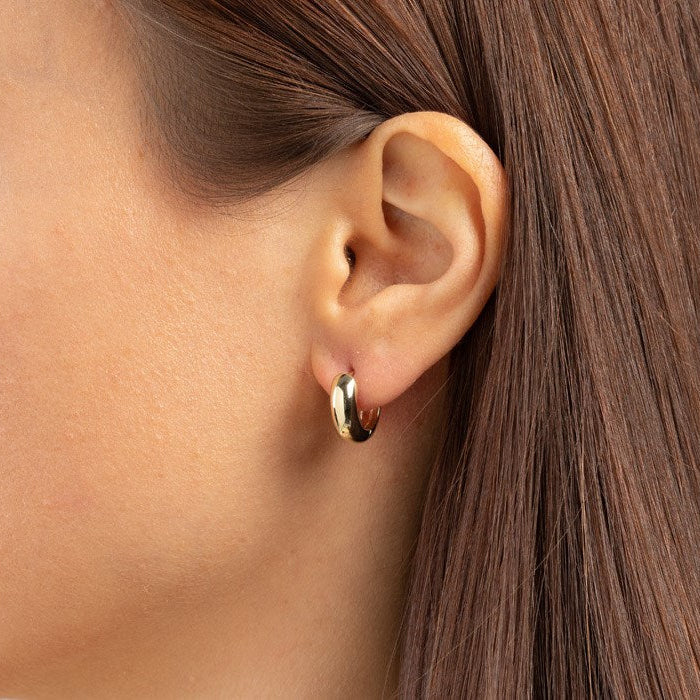 BASTIAN INVERUN gylltir silfureyrnalokkar 15mm • 40450