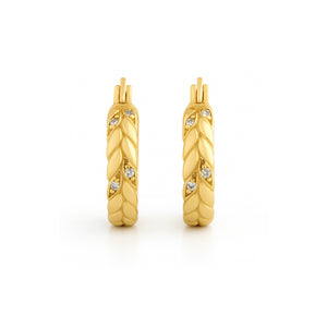 ASTORÍA Kylie gold-plated silver earrings with zirconia