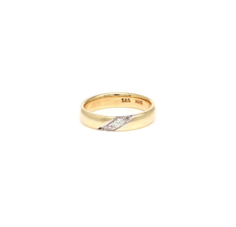 LAUPUR Giftingarhringur 14k gull með 1,5 pt. VS demöntum