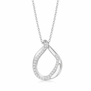NORDAHL Pavé silver necklace with zirconia ●210900