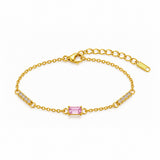 ASTORÍA Grace gold-plated bracelet with pink zirconia