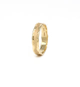 LAUPUR Eldmótaður giftingarhringur 14k gull - 7mm